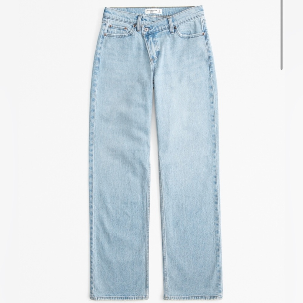 Abercrombie 90s straight ultra high rise jeans, Long